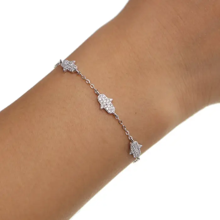 Bracelet à breloques Hamsa pour femme