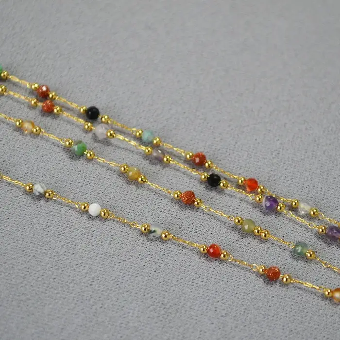 Bracelet de perles colorées en acier inoxydable pour femmes et filles style vacances élégant cadeau pour occasions spéciales
