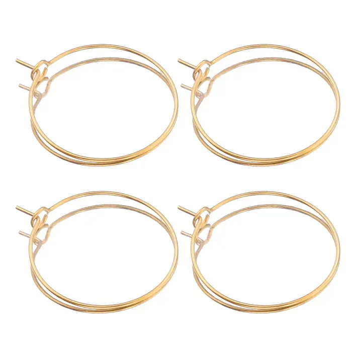 Boucles d'oreilles en acier inoxydable doré variées pour femmes occasions spéciales et bricolage