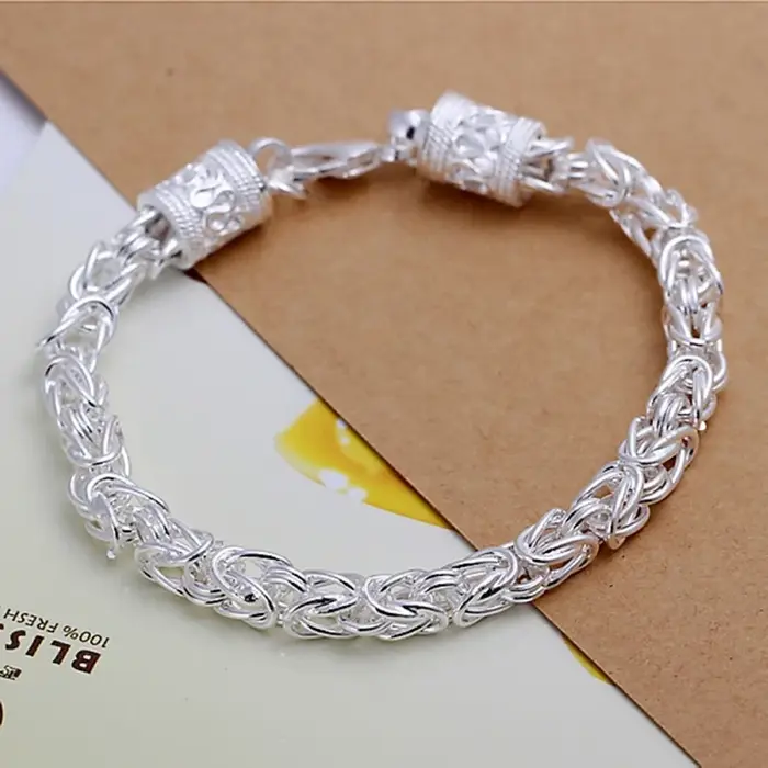 Bracelets en argent Sterling 925 avec éléments rétro, chaîne de bijoux pour femmes et hommes, cadeau