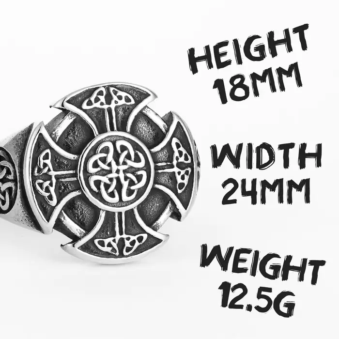 Bague en acier inoxydable 316L avec motif croix et nœud celtique, bagues de mariage et alliances de style viking pour hommes et femmes, bijoux punk rock, accessoires de mode pour occasions spéciales