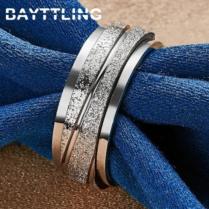 Bague givrée argent sterling 925 élégante pour femmes occasions spéciales partys mariages anniversaires