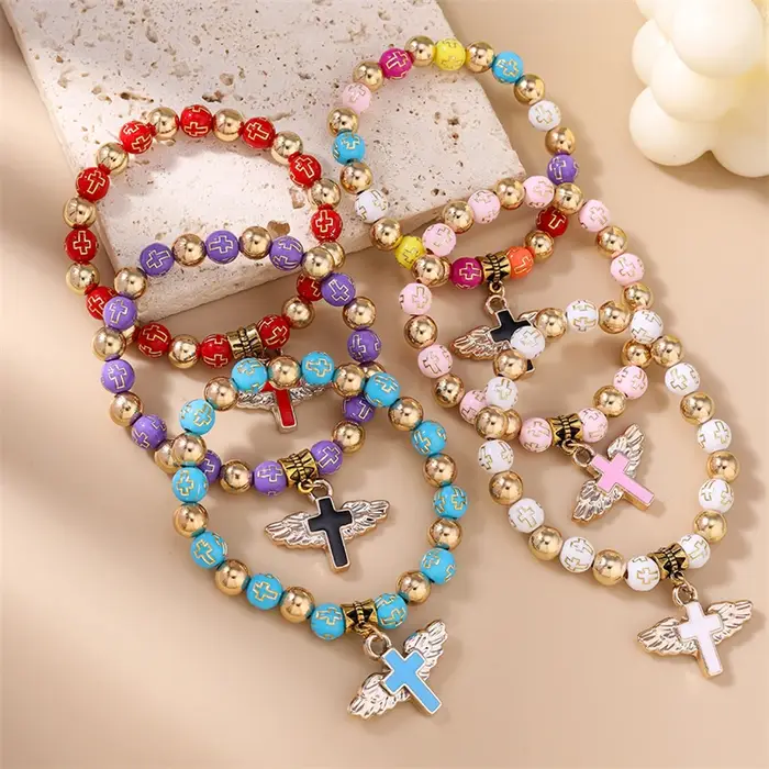 Bracelet de perles colorées fait main à la mode pour femmes