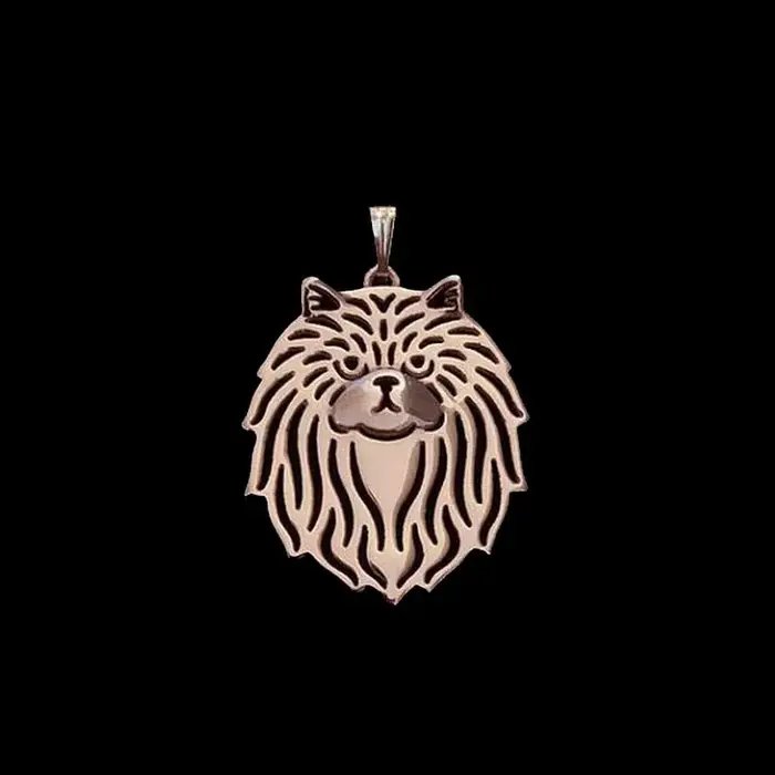Pendentif chat persan en métal pour femmes, bijoux