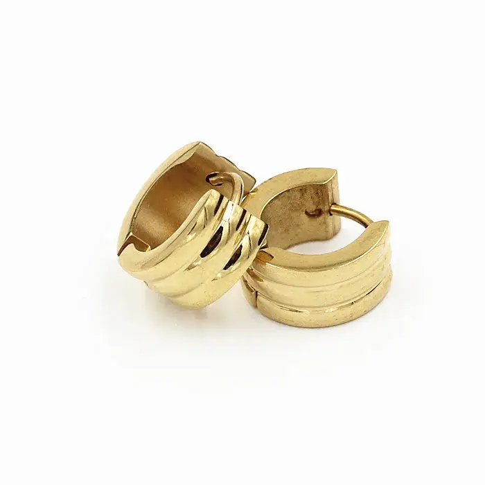 Boucles d'oreilles en acier inoxydable pour femmes et hommes, classiques et punk, idéales pour quotidien, plage, fête et club