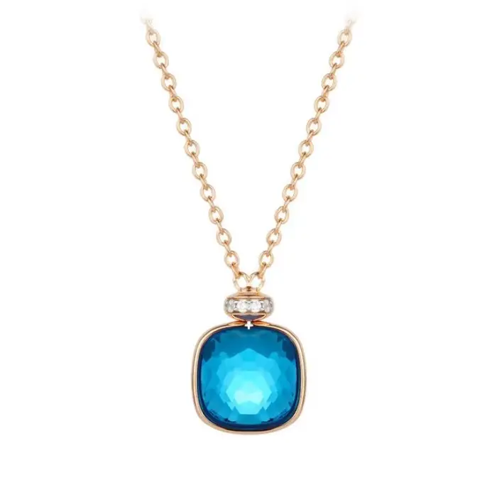 ZOCA – ensemble de bijoux en Zircon violet et bleu bonbon pour femmes, comprenant une bague, des bou