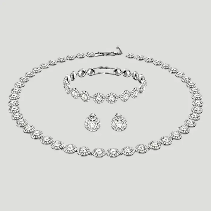 Ensemble de bijoux élégant 2026, nouveauté très demandée - Collier, bracelet et boucles d'oreilles,
