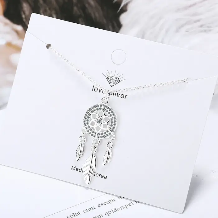 Collier attrape-rêves en argent Sterling S925 pour femmes