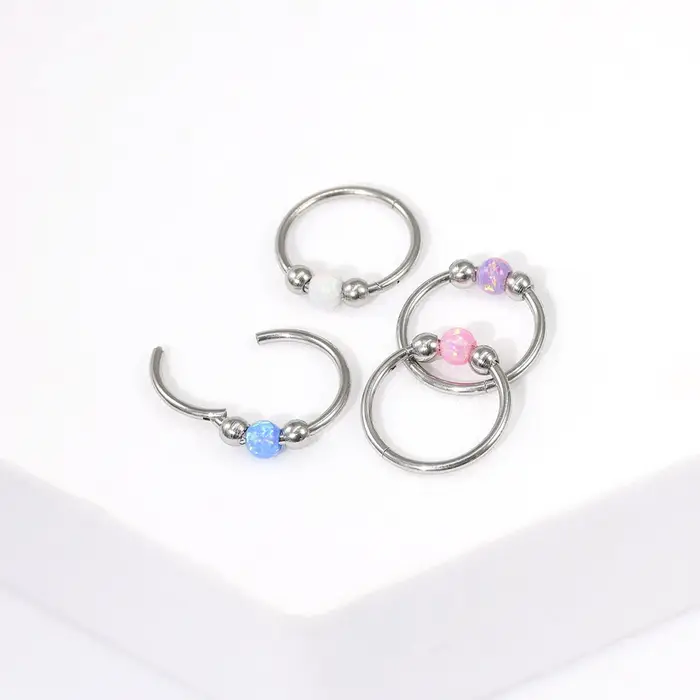 Anneau de nez en acier inoxydable hypoallergénique pour piercing septum tragus helix rook conque cartilage daith bijoux de corps pour femmes occasions spéciales