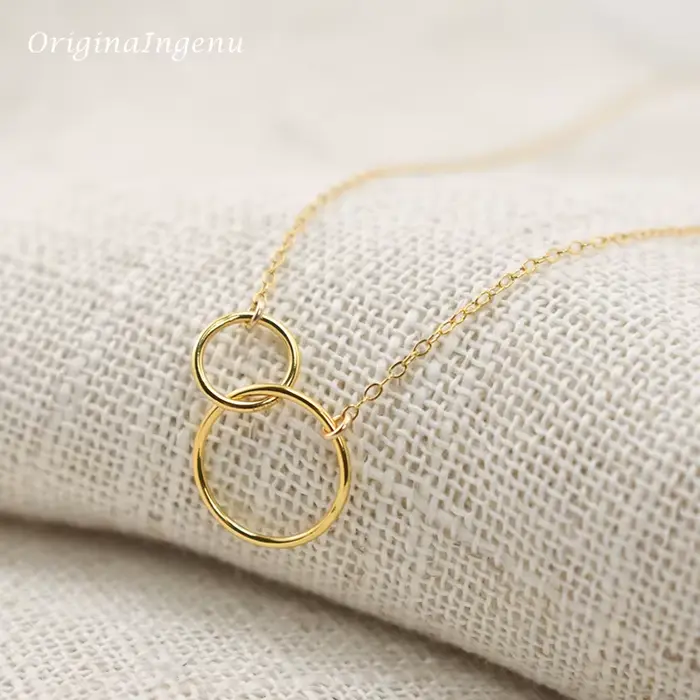 Collier personnalisé en or 14K pour femmes