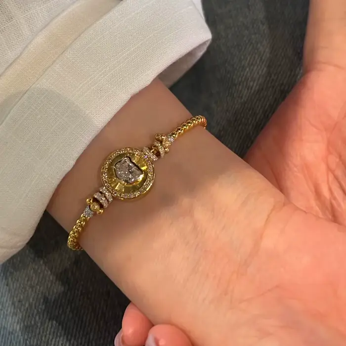 Bracelets créatifs amusants avec diamants incrustés, petit ours, exquis et tendance, bracelet à perl