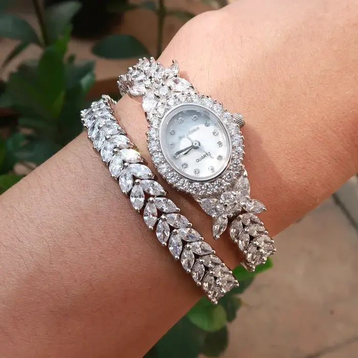 Jankelly-Montre bracelet en cristal autrichien pour fête de mariage, bijoux fantaisie, AAA, Zcompren