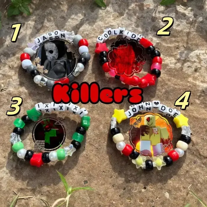 Bracelet Kandi inspiré du joueur - Design perlé fait main |   Cadeau unique pour les joueurs, les an