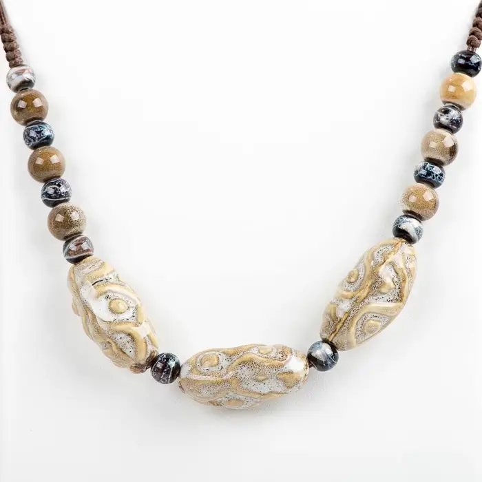Collier en céramique pour femmes, bijoux féminins, colliers et pendentifs en porcelaine, vente en gr