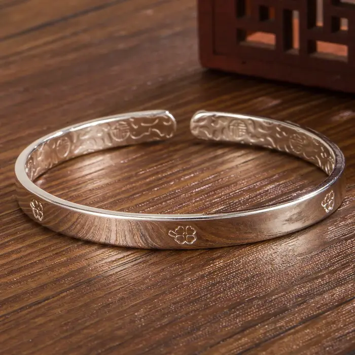Bracelet porte-bonheur en argent 925 serti de pierres blanches pour femme, élégant bijou de créateur, cadeau pour occasions spéciales