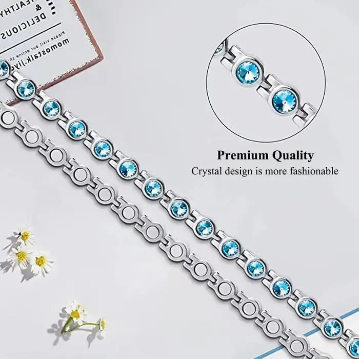 Bracelets à Main en Acier Inoxydable avec Aimants de Force