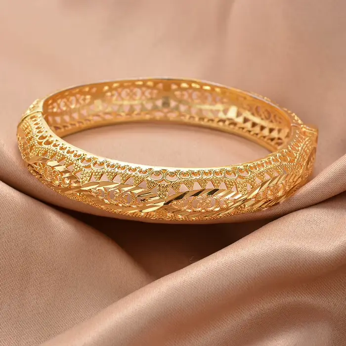 Maroc luxe mariage couleur or bracelets pour femmes filles mariée musulmane arabe robe