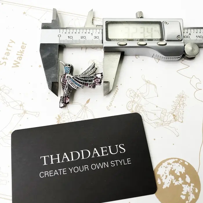 Pendentif colibri en argent sterling 925 avec pierres précieuses multicolores pour femmes occasions spéciales bijoux bohèmes