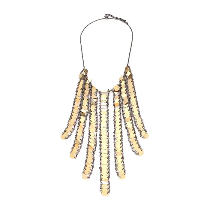Collier cascade vintage en métal pour femme, bijou de personnalité, accessoires de cou