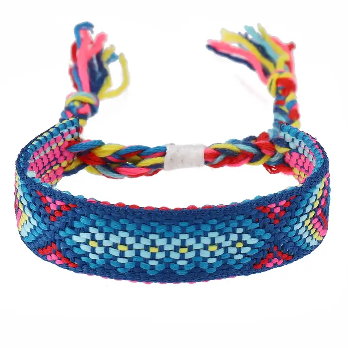 Ensemble de bracelets colorés pour femmes, tissu bohémien, corde tressée, bijoux à la mode pour homm