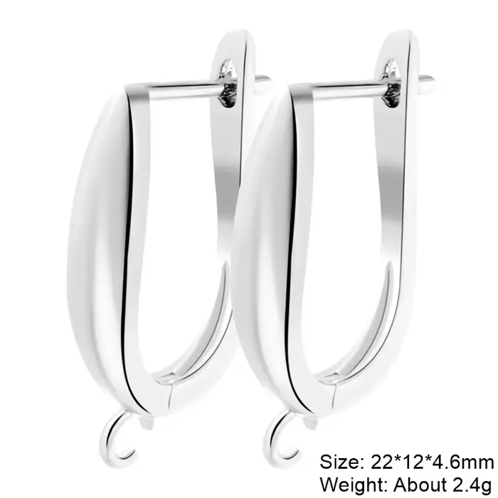 Juya bricolage luxe femmes boucle d'oreille faisant matériel 18K véritable plaqué or Anti-allergie o