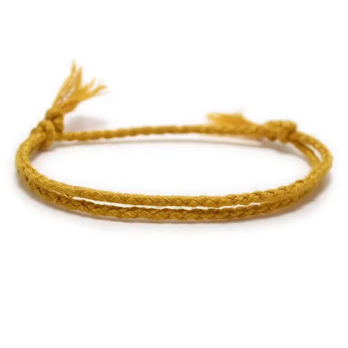 Woozu – ensemble de Bracelets en corde de coton faits à la main, Unique, à la mode, en argent tibéta