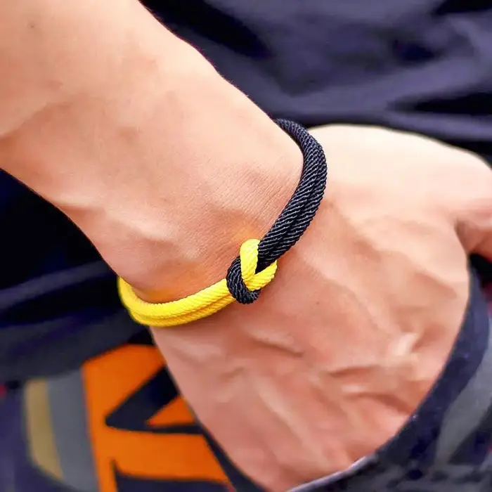 Bracelet unisexe en blocs de couleurs