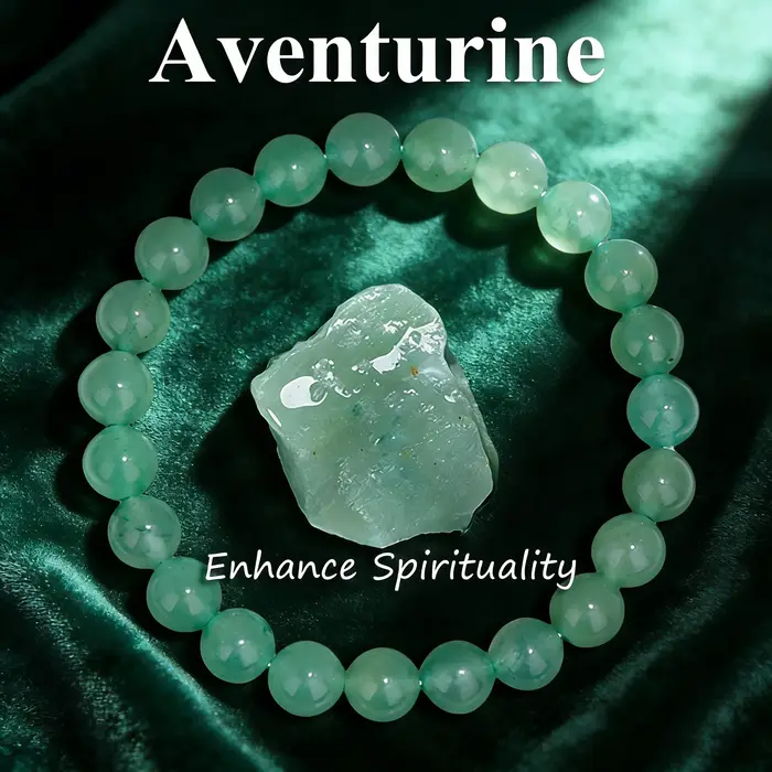 Bracelet en aventurine verte naturelle perles de guérison pour femmes vitalité bracelets empilables en pierres précieuses occasions spéciales pour hommes et femmes