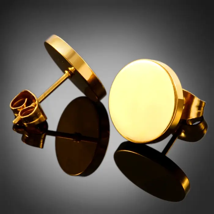 Boucles d'Oreilles en Acier Noir pour Homme