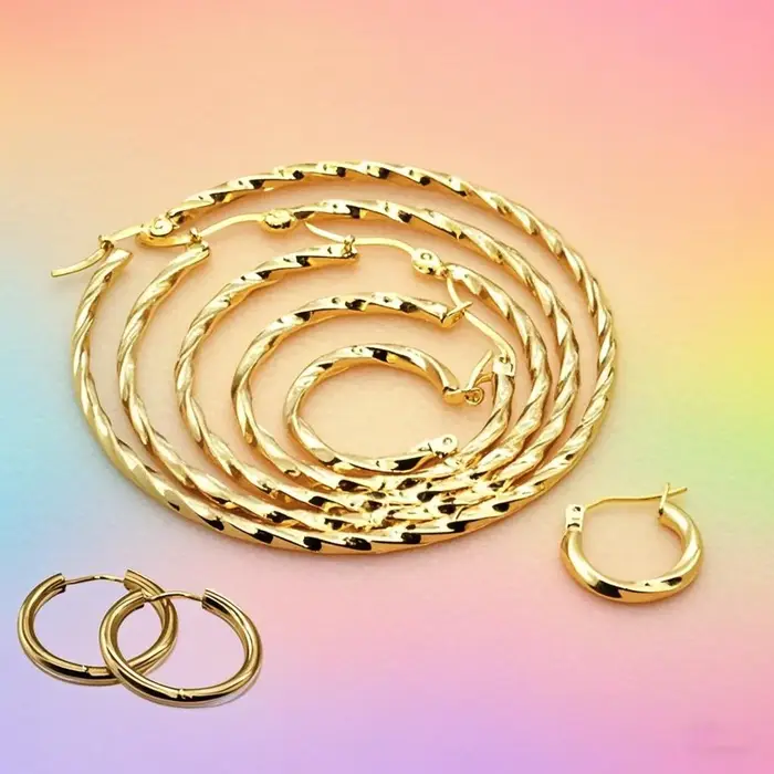 Boucles d'oreilles créoles hypoallergéniques