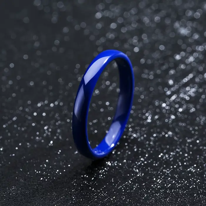Bague en céramique empilable ultra-fine de 3 mm pour femme, minimaliste, unie, alliance, noir, blanc, rose, vert, bague de promesse, hypoallergénique