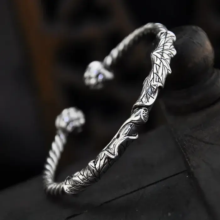 Bracelet Vintage en Argent 925 Brcorporelle pour Homme, Bijou Créatif et Romantique avec Gravure de 