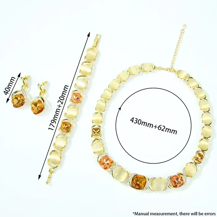 Ensemble de bijoux en cristal de mode de Dubaï