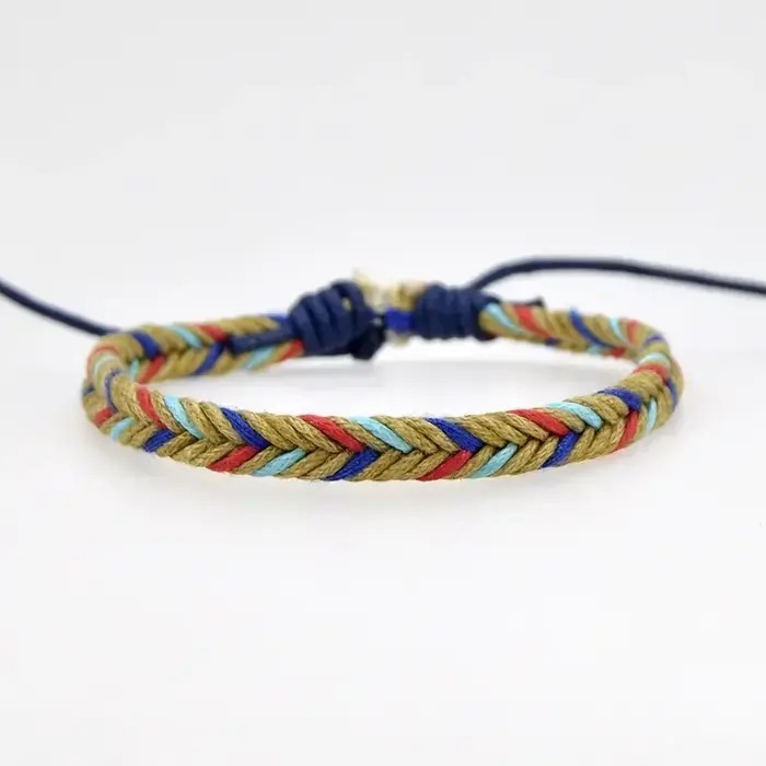 Bracelets brésiliens en coton tressé, faits à la main, ethniques multicolores, corde tissée, Bracele