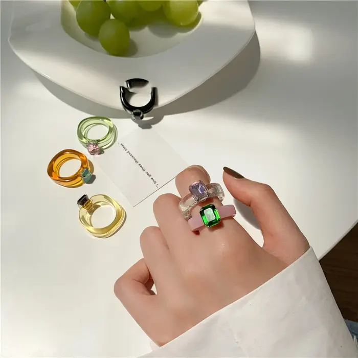 Bague de Luxe Géométrique Irrégulière pour Femme