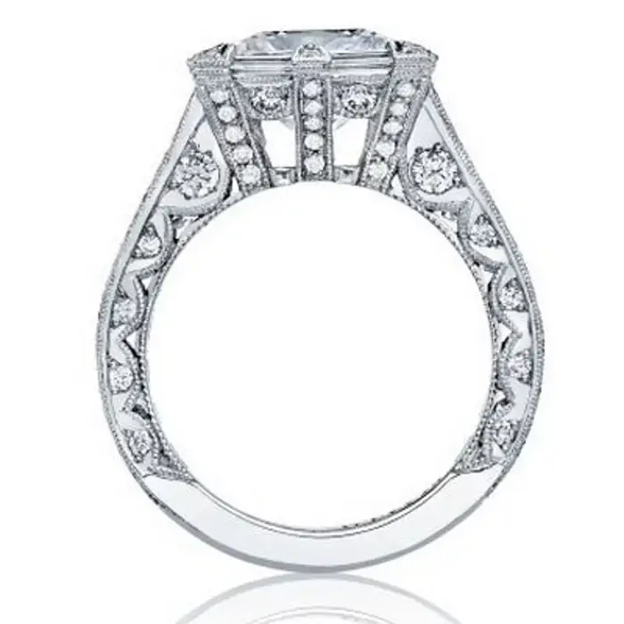 Bague vintage en argent sterling 925 avec diamant de laboratoire taille princesse, alliance de maria