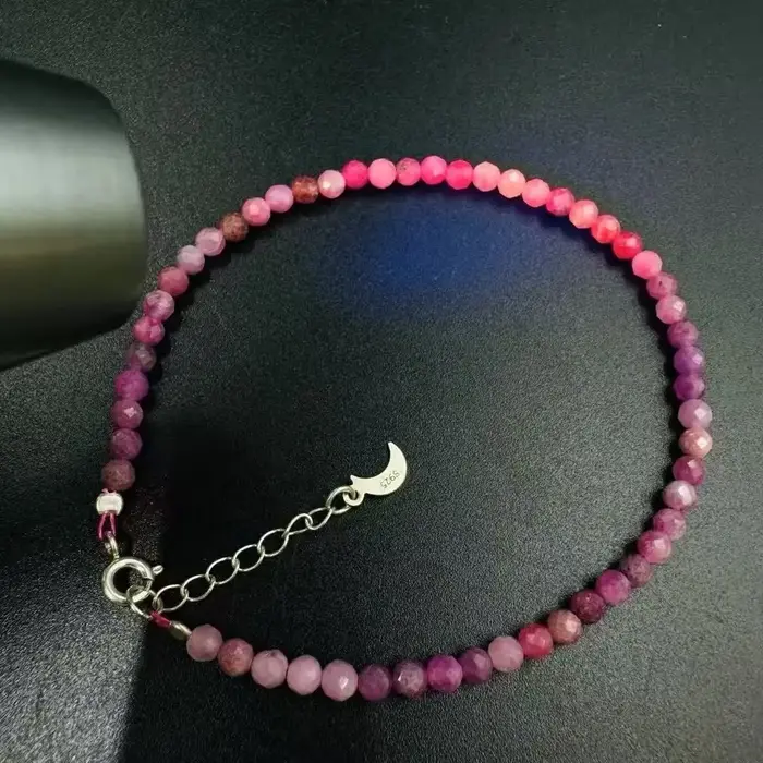 Unité un Bracelet 925 boucle en argent avec populaire spécial rubis naturel cristal guérison Bracele