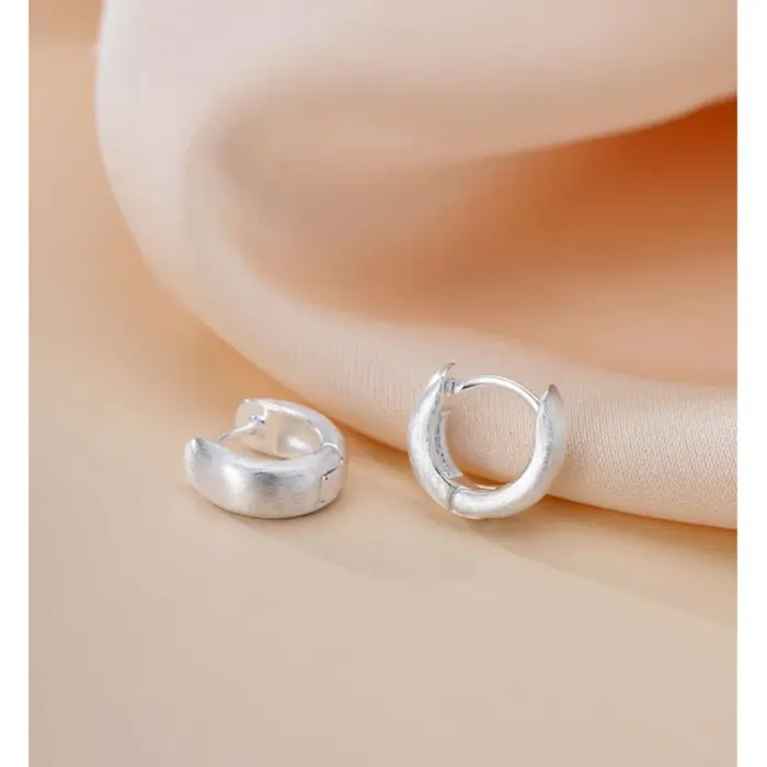 Boucles d'oreilles en argent 925 brossé