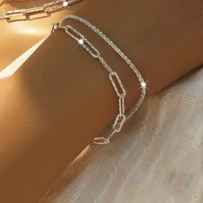 Bracelets étincelants en argent sterling 925 pour femmes