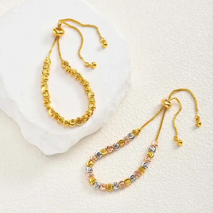 Bracelet de luxe en perles tricolores pour femmes