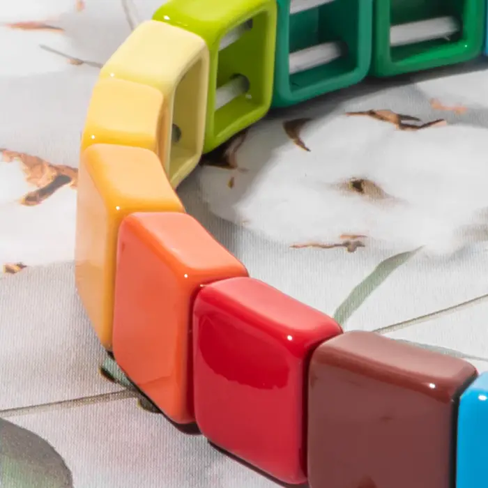 Bracelet en émail de perles colorées pour femmes