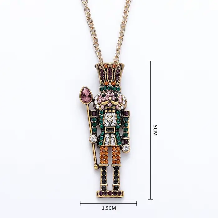 Harong casse-noisette Ballet collier classique mignon incrustation Zircon pendentif collier pour fem