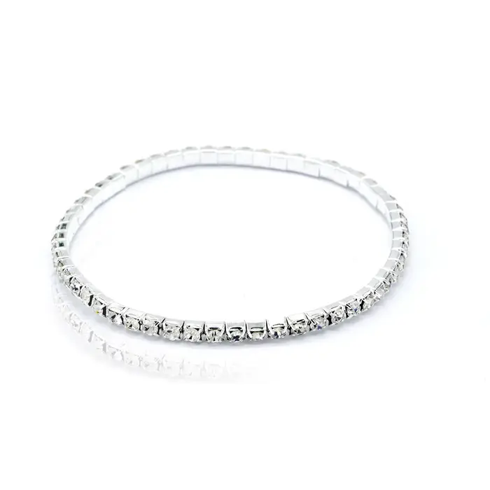 Bracelet de cheville de Tennis en strass pour femmes, chaîne élastique multicouche en cristal sur la jambe, bijoux de plage d'été