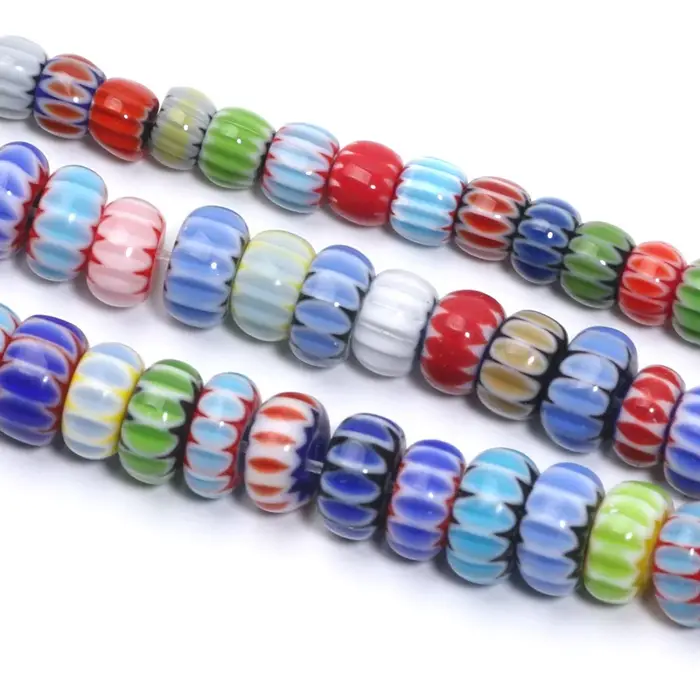 Perles rondes plates émaillées en verre tchèque pour la création de bijoux faits à la main pour femmes occasions spéciales
