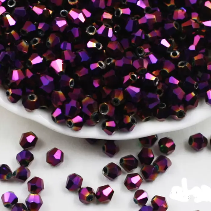 STENYA – Bijoux en cristal plaqué, 4mm, perles tchèques, nœud papillon Bicone, boucles d'oreilles, accessoires de collier