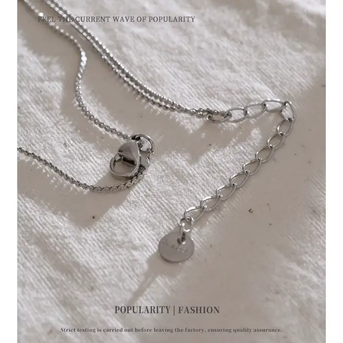 NiNice – collier en acier inoxydable, pendentif de perles rondes, Design suspendu à Double couche, cadeau exquis, nouveau