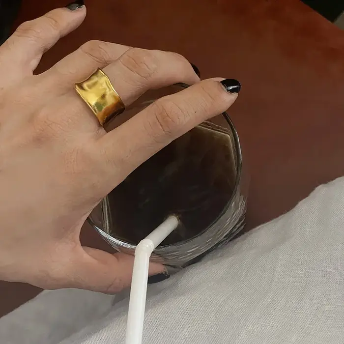 Bagues larges en argent Sterling 925 pour femmes