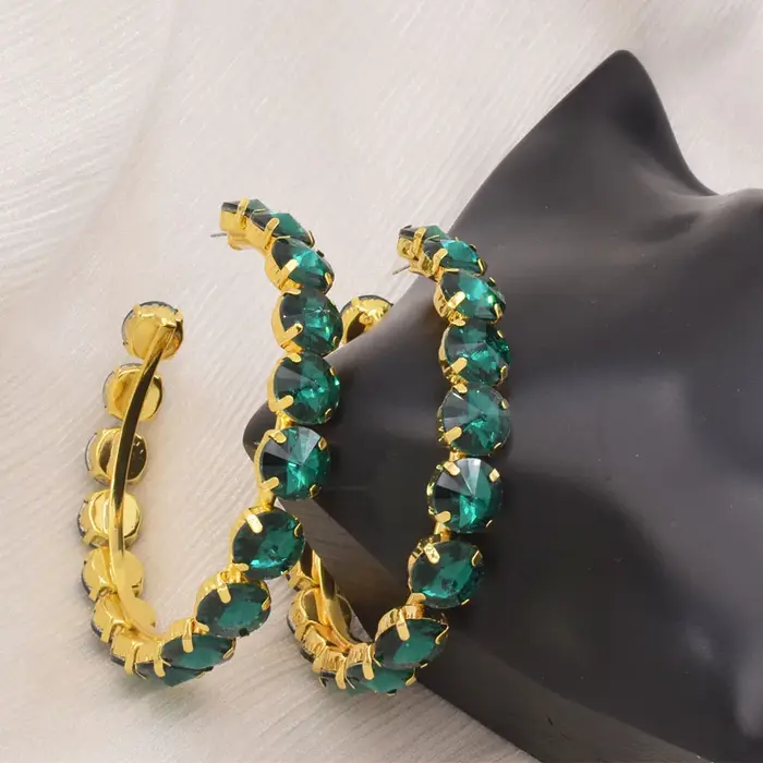 CuiEr-Boucles d'oreilles créoles rondes classiques pour femmes, bijoux de fête pour filles, perceuse