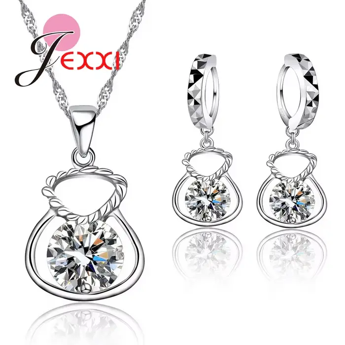 Ensemble de bijoux en argent sterling 925 serti de zircone cubique pour mariage et occasions spéciales bijoux pour femme mariage anniversaire fête