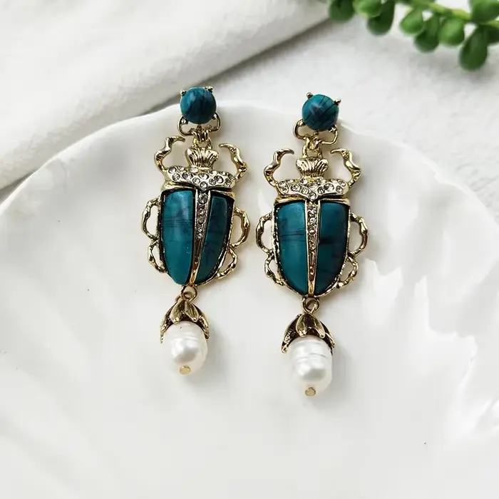 Boucles d'oreilles vintage grandes perles, design unique, accessoires de mode pour femmes d'âge mûr,
